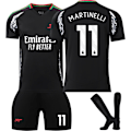 Pikkukuva 1 / 2: 2425 Arsenal vieraspaita No. 7 Saka, No. 8 Odegaard, No. 11 Martinelli ja muita aikuisten ja lasten pelipaita-settejä No.11MARTINELLI 22