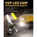 LED tåkelyspærer 2-pakning, H10 6000LM 6500K bil tåkelys erstatning CSP Chip DRL-pærer