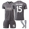 Miniatyrbilde 1 av 2: 2425 Real Madrid Second Away Fotballdrakt Nr. 7 Ronaldo, Nr. 5 Bellingham, Nr. 9 Mbappe og andre voksen- og barnedrakter No.15 VALVERDE 28