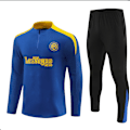 Miniatyrbillede 1 af 2: 2425 Ny Inter Fodbold Langærmet Halv Lynlås Træningstrøje til Voksne og Børn Fancy blue M