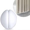 Duschdraperivikter förhindrar att duschdraperiet blåser, magneter för tillbehör, vit White