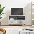 TV-benk betonggrå 80x36x50 cm konstruert tre