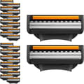 24-pakning barberblader for menn til Gillette Fusion 5, 5 erstatningsblader, med smørestripe