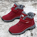 Miniatyrbillede 3 af 6: Vinterstøvler til mænd og kvinder, vinter-sne støvler, plysforet, anti-slip og varme, tykke og plyssede varme vandrestøvler Red 41