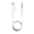 USB-C till 3,5 mm ljud Aux-adapterkabel vit
