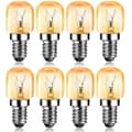 15W E14 Glödlampa 2700K 70LM Små skruvpygmélampor för ugn, 8-pack