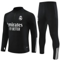 Miniatyrbild 1 av 2: 23-24 Ny Real Madrid långärmad tröjset för vuxna och barn fotbollsuniform träningsuniform julklapp black S