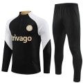 Miniatyrbillede 1 af 2: 23-24 Ny Chelsea langærmet halv-træk træningstøj langærmet trøje sæt Julegave black 16