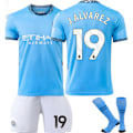 Miniatyrbild 1 av 2: 2425 Manchester City Hemmafotbollströja Fotbollströja Nr 9 Haaland 10 Grealish och andra fotbollströjeset för vuxna och barn No.19 J.ALVAREZ 26