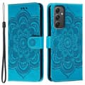 Samsung Galaxy A56 5G Fodral - PU Läder Mandala Präglat Plånboksfodral Multicolor Blue