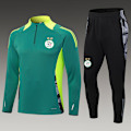 Miniatyrbild 1 av 2: 2425 Nya Argentina Bayern Portugal Lika Halv Dragkedja Jacka Vuxen Fotboll Uniform Set Algeria/dark green L