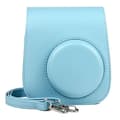 PU Läder Kameraväska för Instax Mini 11, Blå, Portabel Skyddsväska Blue