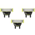 Oneblade Pro Ersättningsblad 3-pack Kompatibel med Philips Oneblade 360-graders Roterande Trimmer