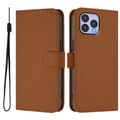 Wiko T60 / Cubot P80 Solid Color PU-deksel - Beskyttende flip-deksel Brown