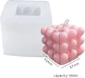 Miniatyrbillede 4 af 5: 1 stk 3D boble hjerte lysform silikone lysform - DIY lysform - chokoladeform - harpiksform - silikoneform