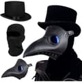 Raxwalker Pestdoktor Mask Halloween Rekvisita Kostymset 3-I-1 SET