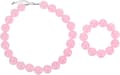 Chunky pärlhalsband och armband, rosa rosa