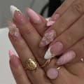 Mandelformade 3D Blomstermönster Press On Nails för Professionella