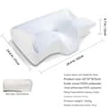Nackkudde i Memory Foam – Ergonomisk 2-i-1 Ortopedisk Konturkudde för Nacksmärtlindring Vit White