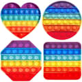 Rainbow Pop It Fidget Leksaker - Stresslindring, Sensorisk Leksak för Barn, Tonåringar och Vuxna