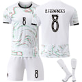 Miniatyrbillede 1 af 2: 2526 Europamesterskabet Portugal Fodboldsæt - Tilgængelig i Voksen- og Børnestørrelser No.8 B.FERNANDES 16