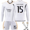 Miniatyrbild 1 av 2: 2324 Real Madrid långärmad fotbollströja nr 7 Vinicius 5 Bellingham 10 Modric och andra fotbollströjset No.15 VALVERDE 16
