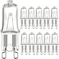 10-pack G9 Halogenlampor/Stiftlampor 25W/28W/40W, 230V - Varmvit - Halogen, Hög Prestanda 25W 25W