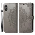Mandala læder Sony Xperia 10 VI etui - Grå Sølv Grå