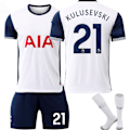 Miniatyrbilde 1 av 2: 2425 Tottenham Fotballdrakt Nr. 7 Son Xingmin 9 Richarlison og andre fotballdraktsett for voksne og barn No.21 KULUSEVSKI 18
