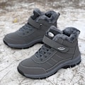 Miniatyrbillede 3 af 6: Vinterstøvler til mænd og kvinder, vinter-sne støvler, plysforet, anti-slip og varme, tykke og plyssede varme vandrestøvler Grey 35