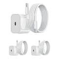 Snabbladdare 20W USB-C Adapter med 2m Kabel, Kompatibel med Android Apple Enheter, CC Port 3st CC Port 3pc