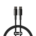 Miniatyrbild 1 av 5: Baseus USB-C till USB-C kabel 100W 5 A 1m Svart Svart