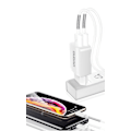 Pikkukuva 11 / 11: Dudao seinälaturi USB EU + Lightning kaapeli - valkoinen White