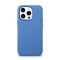 Miniatyrbild 2 av 11: iCarer iPhone 14 Pro Skal Magsafe Äkta Läder Litchi Premium - Ljusblå