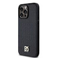 Miniatyrbild 2 av 8: DKNY iPhone 13 Pro Max Mobilskal Magsafe Läder Pattern Metal Logo Svart