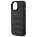 Miniatyrbild 6 av 8: AMG iPhone 15 Mobilskal Läder Debossed Lines - Svart Svart