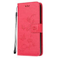 Miniatyrbillede 1 af 5: Butterfly Wallet Case til Xiaomi Mi 11i - Magenta