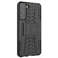 Miniatyrbild 4 av 9: Tire Texture Kickstand Skal Galaxy S22 5G - Svart Svart
