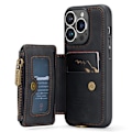 Miniatyrbild 4 av 10: CASEME iPhone 14 Pro Max Plånboksfodral C20 Zipper Kickstand - Svart Svart