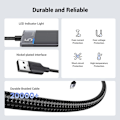 Miniatyrbild 6 av 8: Ugreen CM653 HUB med 4 USB-A-Portar Och USB-A-Strömkabel - Svart