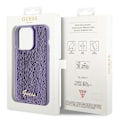 Miniatyrbild 8 av 8: Guess iPhone 15 Pro Mobilskal Sequin Script Metal - Lila