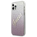 Miniatyrbild 2 av 8: Guess Skal iPhone 12 & 12 Pro Glitter Gradient Script - Rosa Rosa