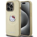 Miniatyrbild 1 av 8: Hello Kitty iPhone 13 Pro Max Mobilskal Magsafe Läder Kitty Head - Guld