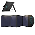Miniatyrbild 3 av 7: Choetech Foldable 2x USB Till Typ-C Solladdare 80W - Svart Svart