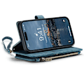 Miniatyrbild 6 av 11: CASEME iPhone 15 Pro Max Plånboksfodral C30 Zipper - Blå