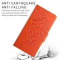 Miniatyrbild 9 av 10: Butterfly Flower Imprinted Plånboksfodral Galaxy A13 4G - Orange