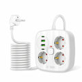 Pikkukuva 1 / 7: Tech-Protect Grenuttag PCS3X4 2 USB & 2 Typ-C & 3 Socket 2m Vit