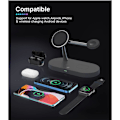 Pikkukuva 2 / 11: 3in1 Magsafe langaton laturi iPhone / Apple Watch / AirPods Vastaa Black