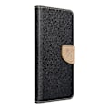 Miniatyrbild 1 av 8: Redmi 9A/9AT Plånboksfodral Fancy Eco Läder - Svart/- Guld