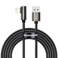 Miniatyrbillede 1 af 6: Baseus Mobile Game Lightning Kabel USB 2.4A 1m - Sort Black